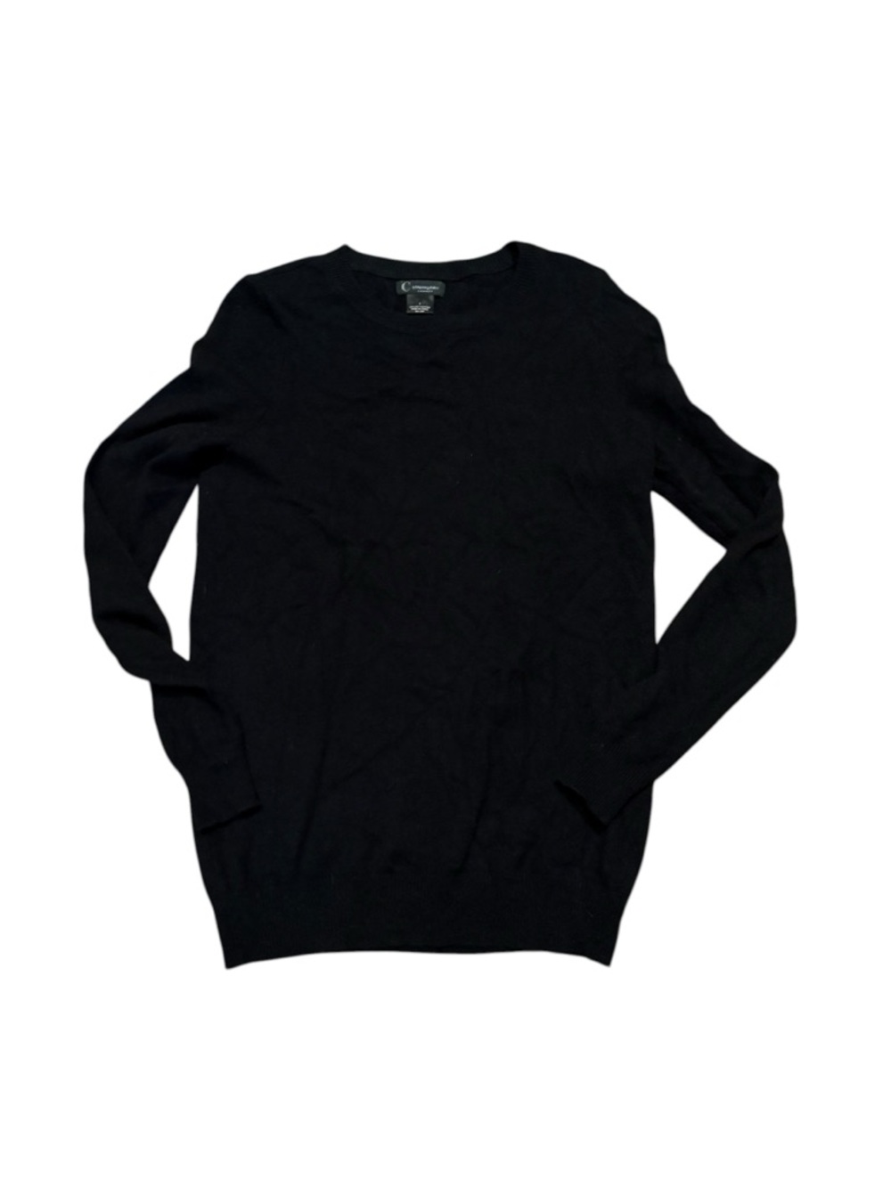 C by Bloomingdale’s black cashmere sweater s